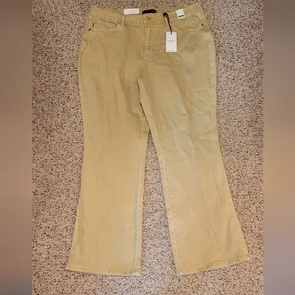 Khaki Bootcut Jeans