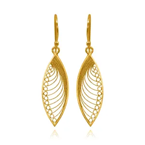 KHAYA SOLID GOLD 18K MEDIUM EARRINGS FILIGREE