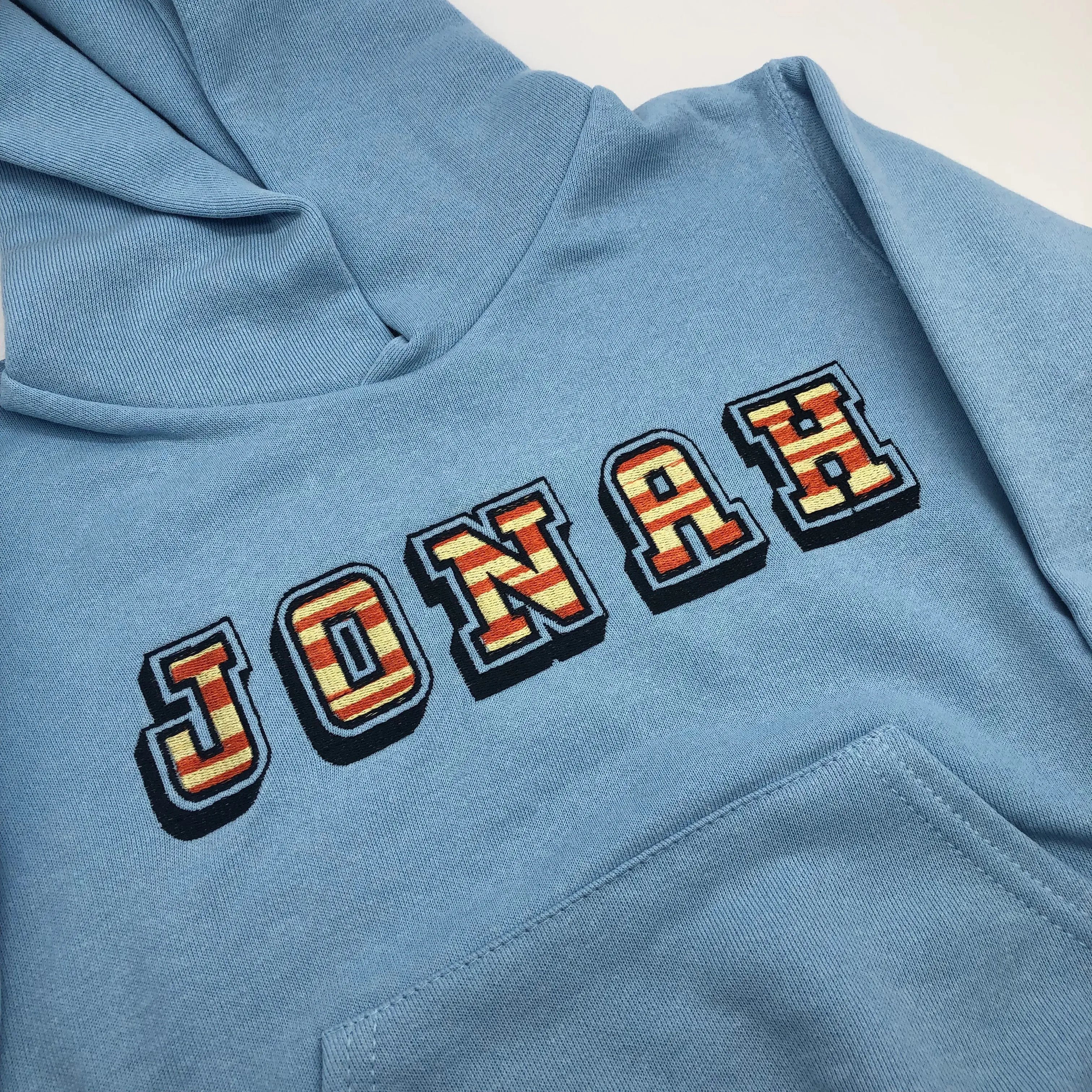 Kids hoodie personalised 3D text or initials