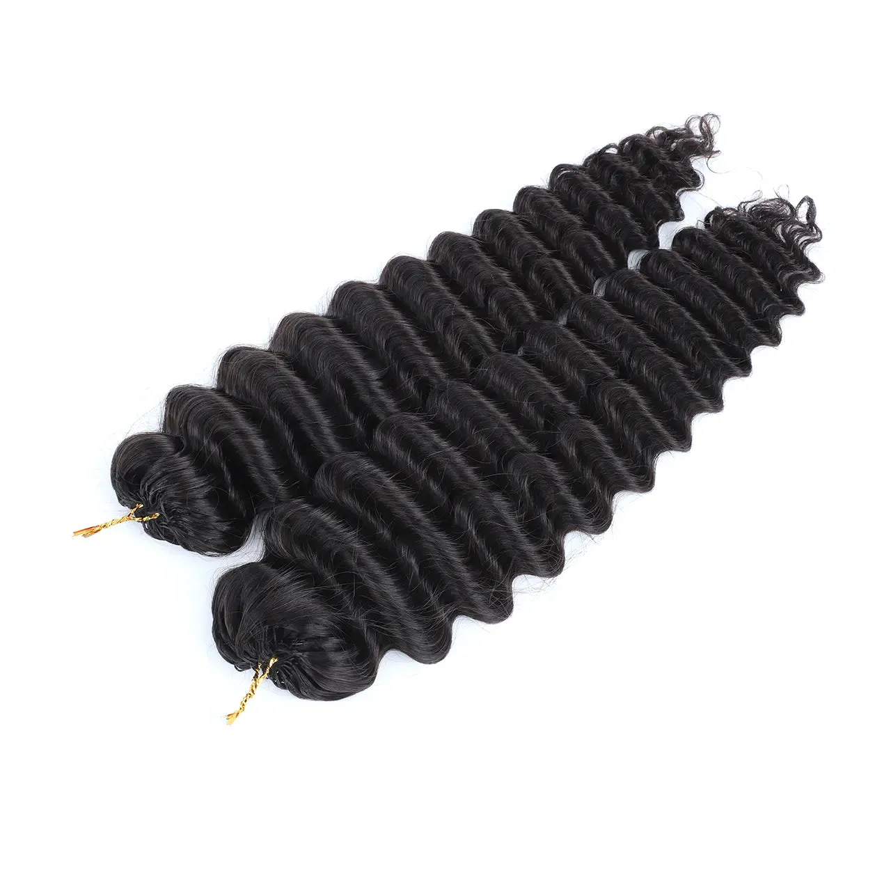 Knotless Pre-Separated Feather Crochet Hair Extension Deep Wave Human Hair
