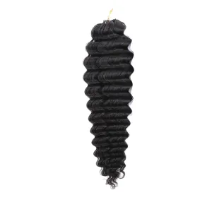 Knotless Pre-Separated Feather Crochet Hair Extension Deep Wave Human Hair