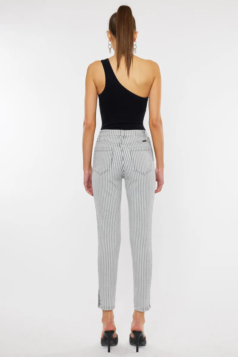 Kristin High Rise Slim Straight Leg Jeans