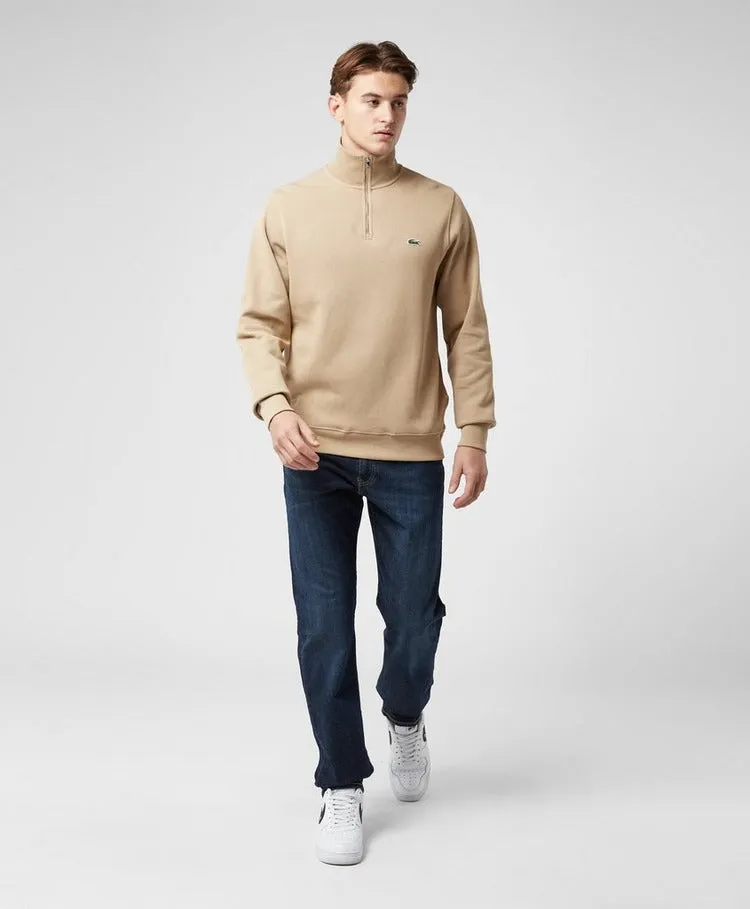 Lacoste SH1927 Stand Up Collar Half Zip Beige