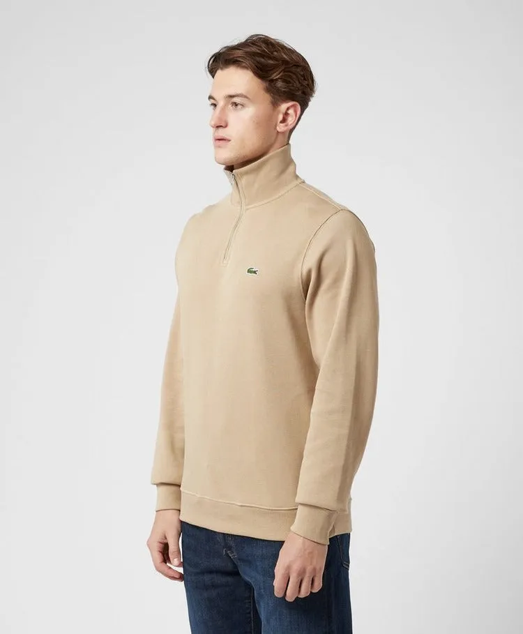 Lacoste SH1927 Stand Up Collar Half Zip Beige