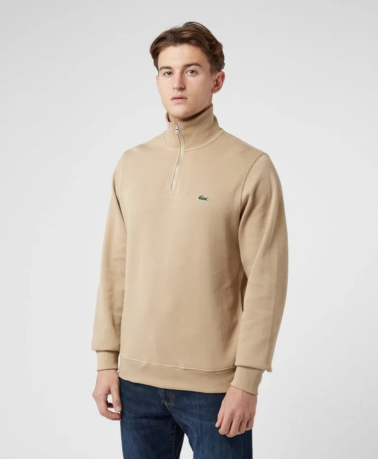 Lacoste SH1927 Stand Up Collar Half Zip Beige