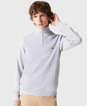 Lacoste SH1927 Stand Up Collar Half Zip Sweatshirt Grey