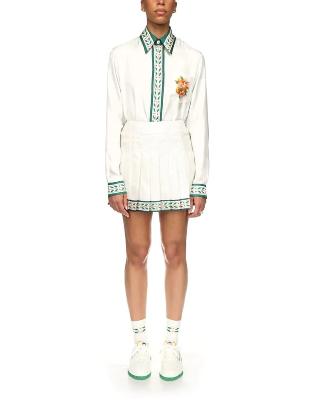 Laurel Silk Tennis Mini Skirt
