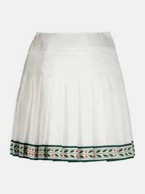 Laurel Silk Tennis Mini Skirt