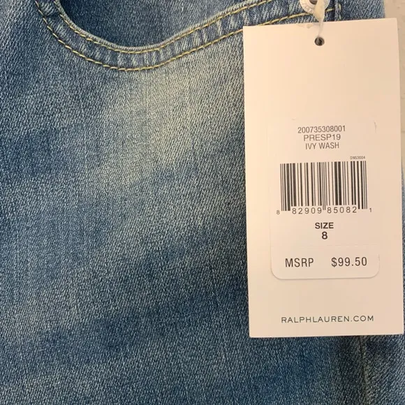 Lauren Ralph Lauren Straight Ankle Jeans/Sz:8/NWT