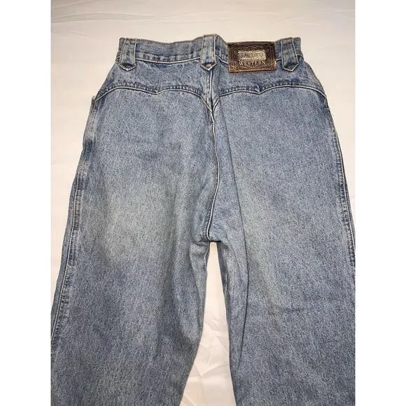 Lawman Jeans Women’s Size 7 Denim Slim High Rise Bare Back Western Vintage 90s