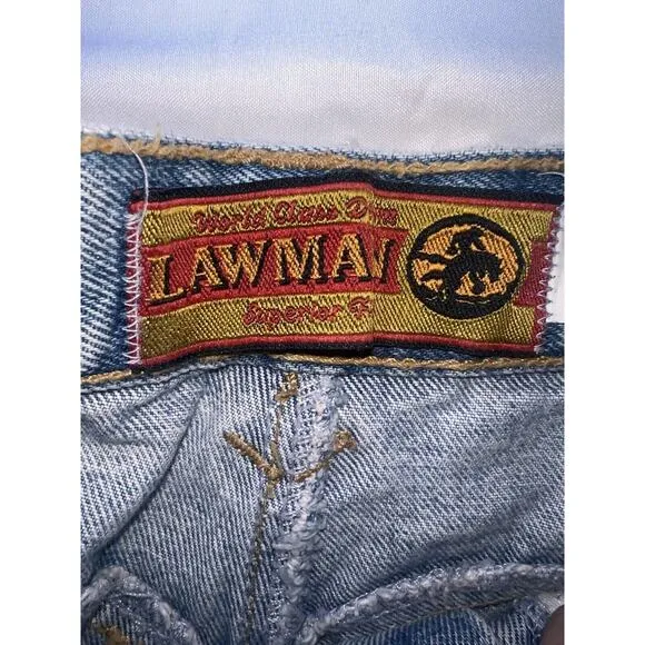 Lawman Jeans Women’s Size 7 Denim Slim High Rise Bare Back Western Vintage 90s