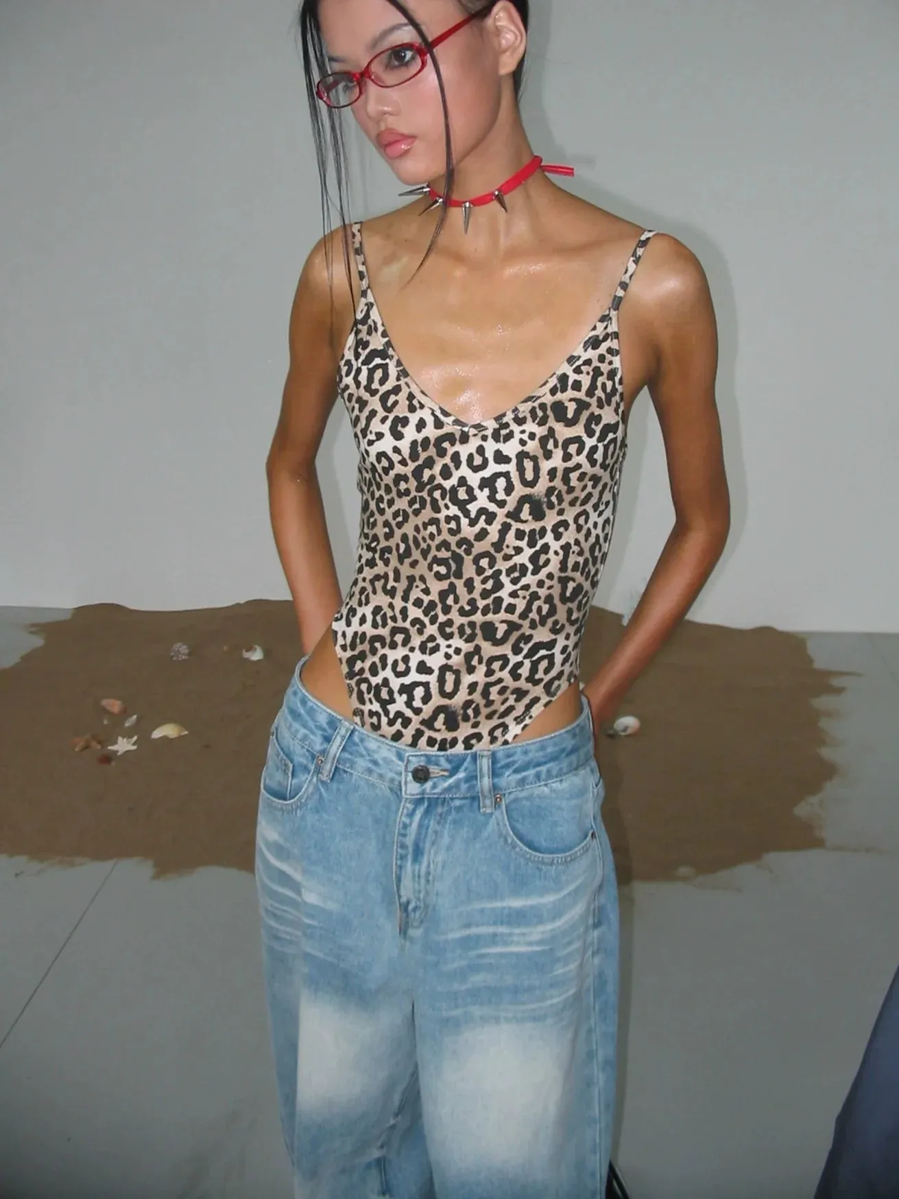 Leopard V-Neck Bodysuit