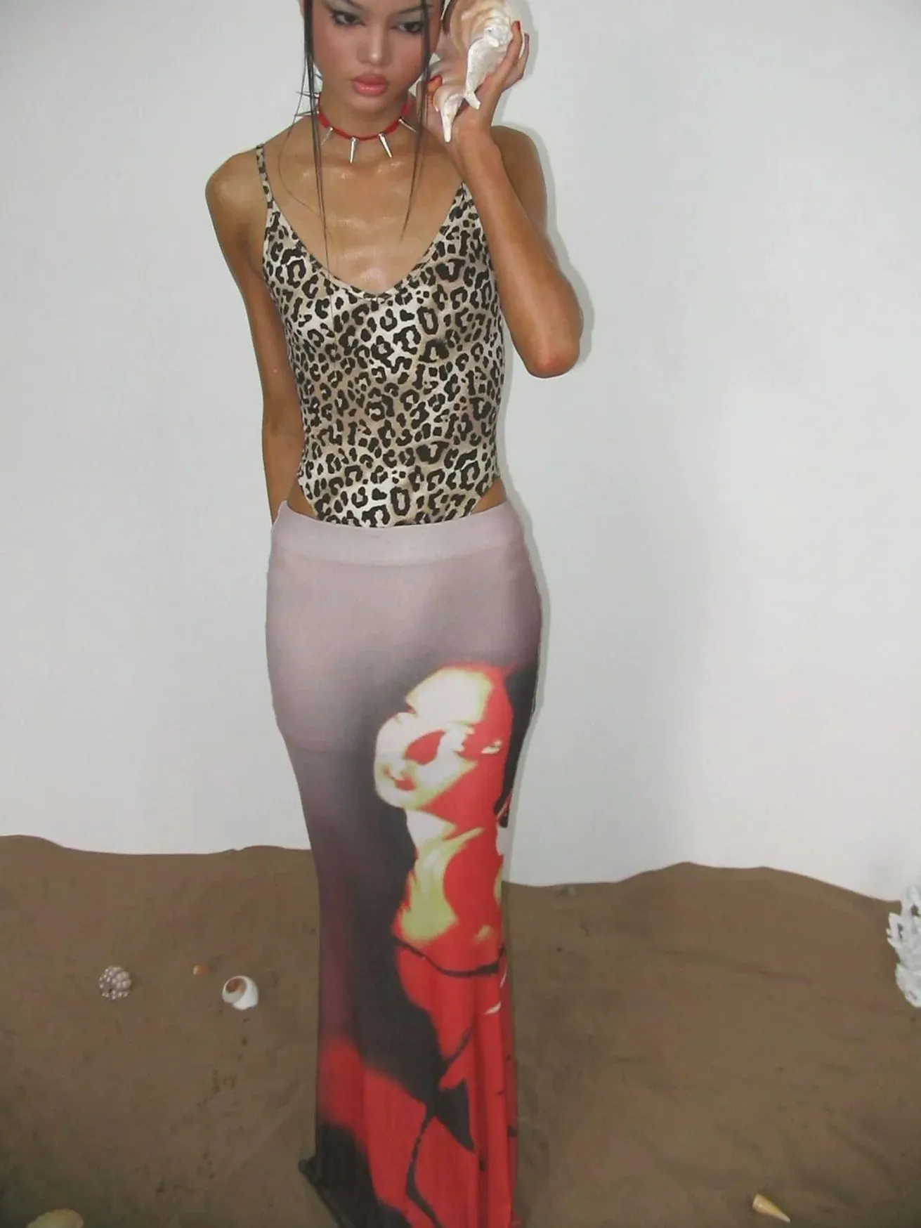 Leopard V-Neck Bodysuit