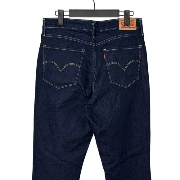 Levi's 724 High Rise Slim Straight Women's Jeans in Cast Shadows Dark Wash Sz 31