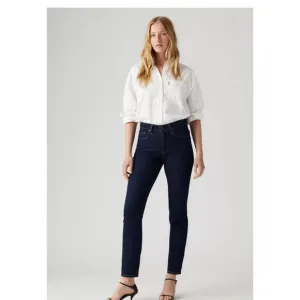 Levi's 724 High Rise Slim Straight Women's Jeans in Cast Shadows Dark Wash Sz 31