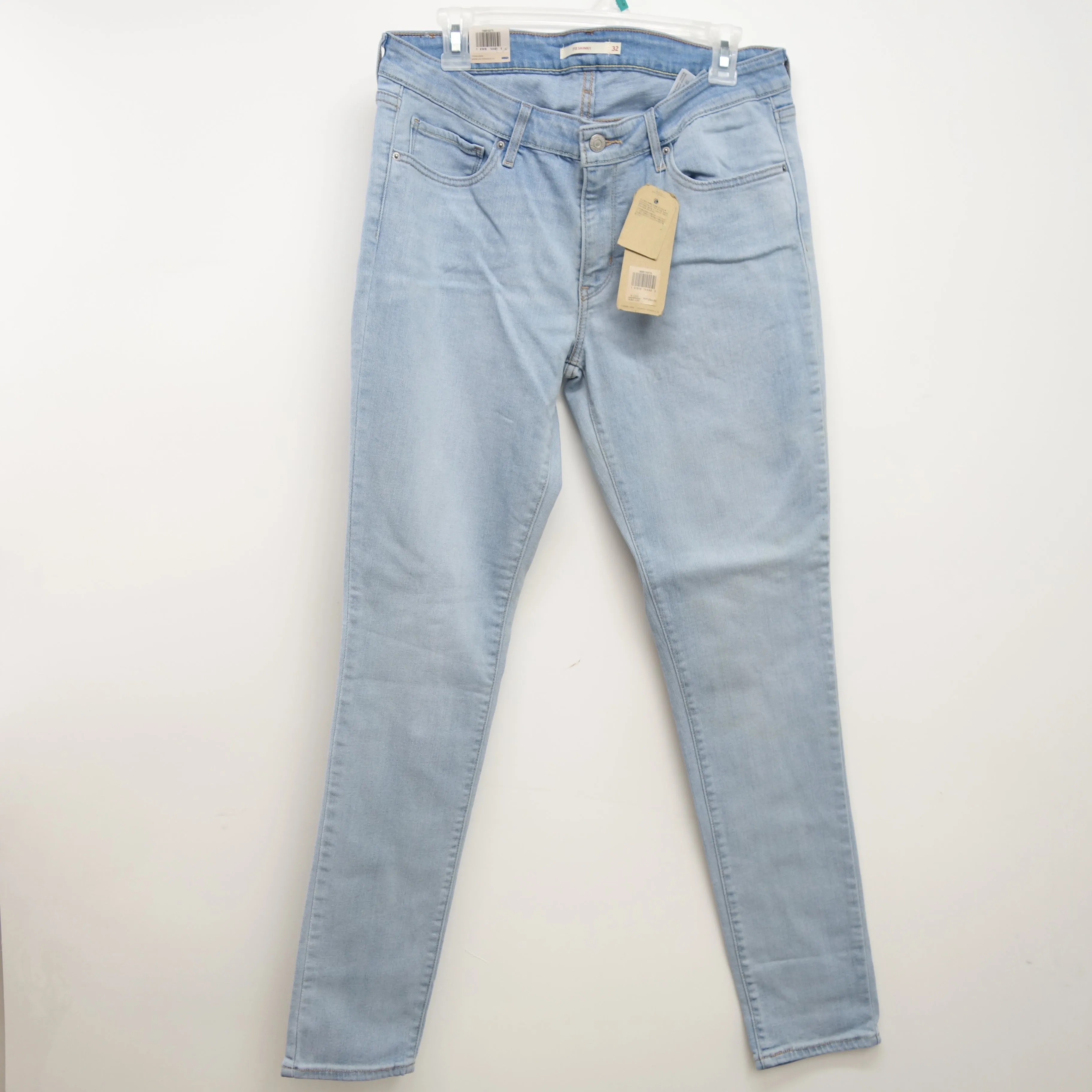 Levi's Womens 711 0275 Skinny Light Wash Slim Denim Jeans Size 14L 32 x 32