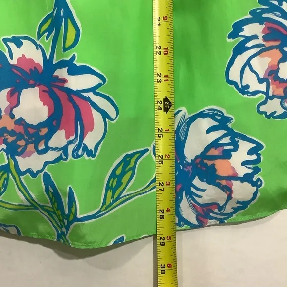 Lilly Pulizer Floral Print Langley Dress Mini Strapless Silk Cotton Blend
