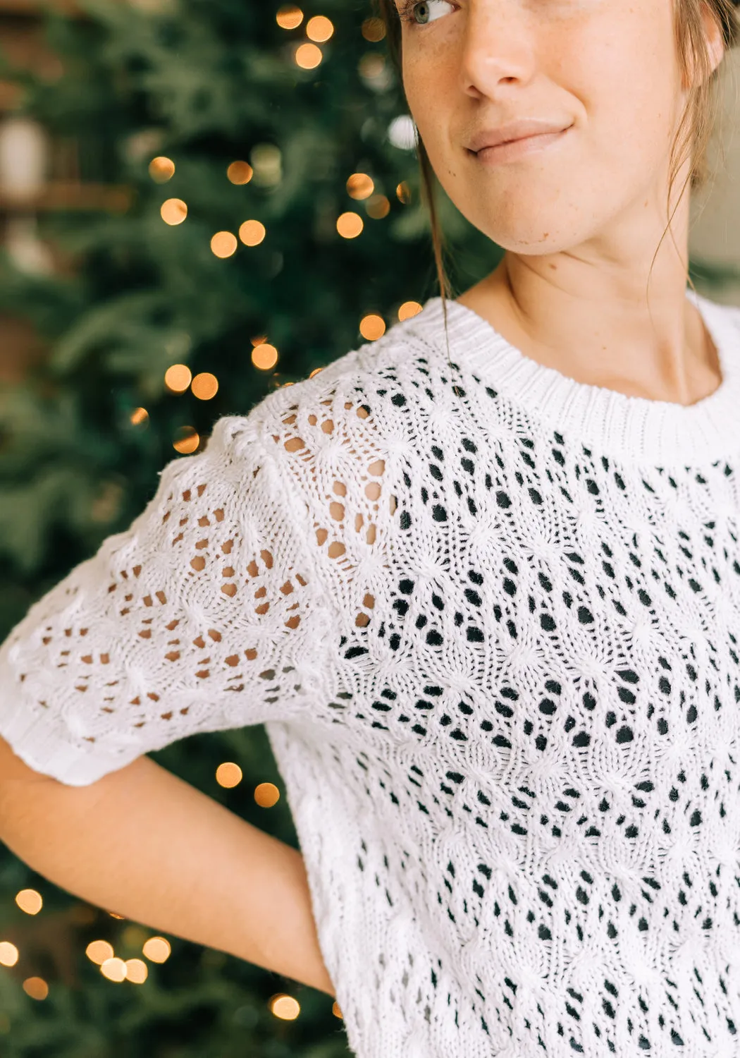 'Lisa' Knit Short Sleeve Sweater