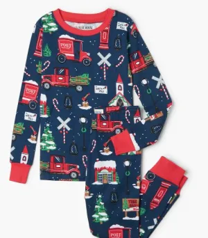Little Blue House Pj's - Navy Christmas Village - 2