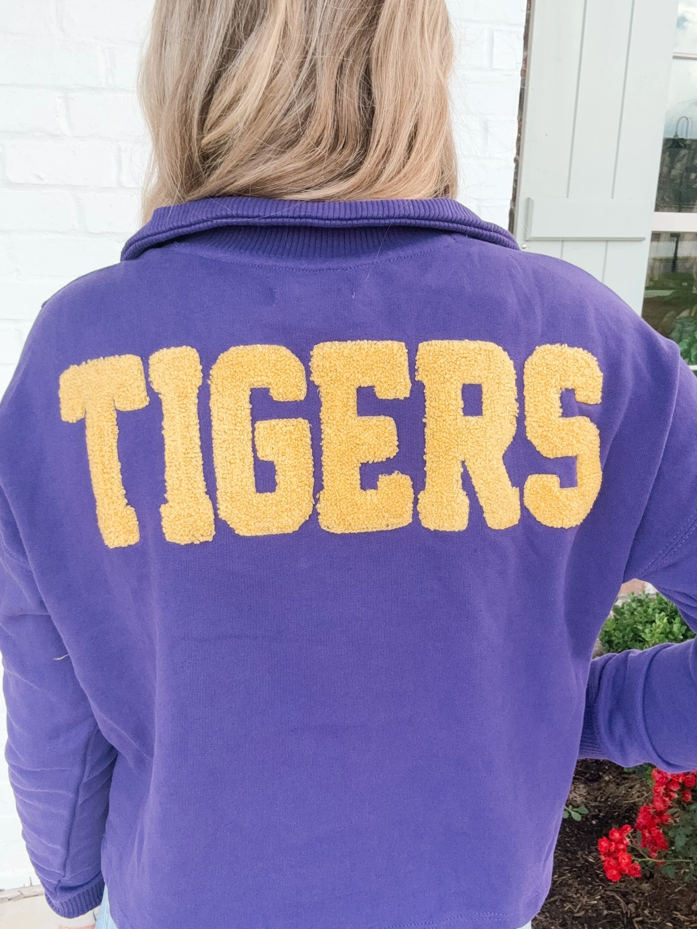 LSU Collared Sweatshirt