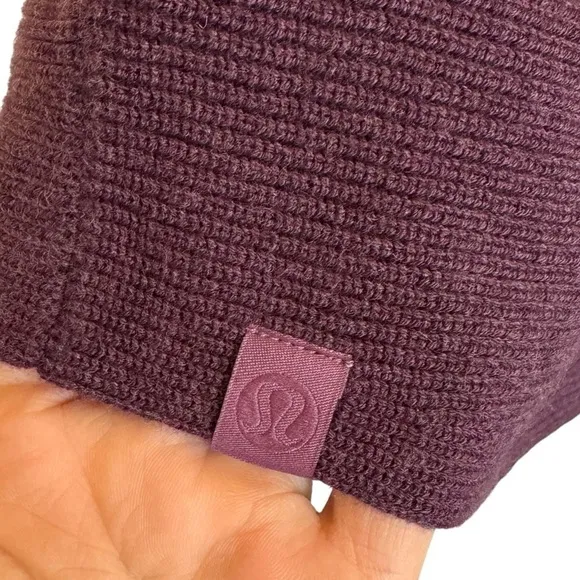 Lululemon Boxy Cotton-Blend Sweater, Heathered Vintage Plum, Size M/L