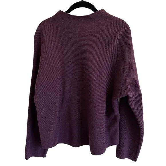Lululemon Boxy Cotton-Blend Sweater, Heathered Vintage Plum, Size M/L