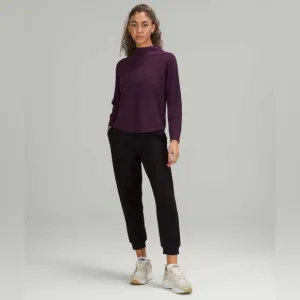 Lululemon Boxy Cotton-Blend Sweater, Heathered Vintage Plum, Size M/L