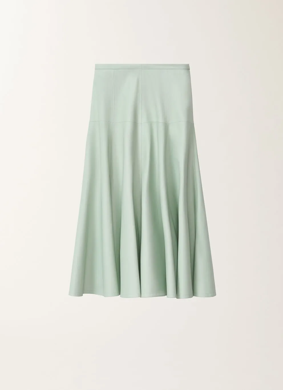 LUXURY LAMBSKIN MIDI SKIRT
