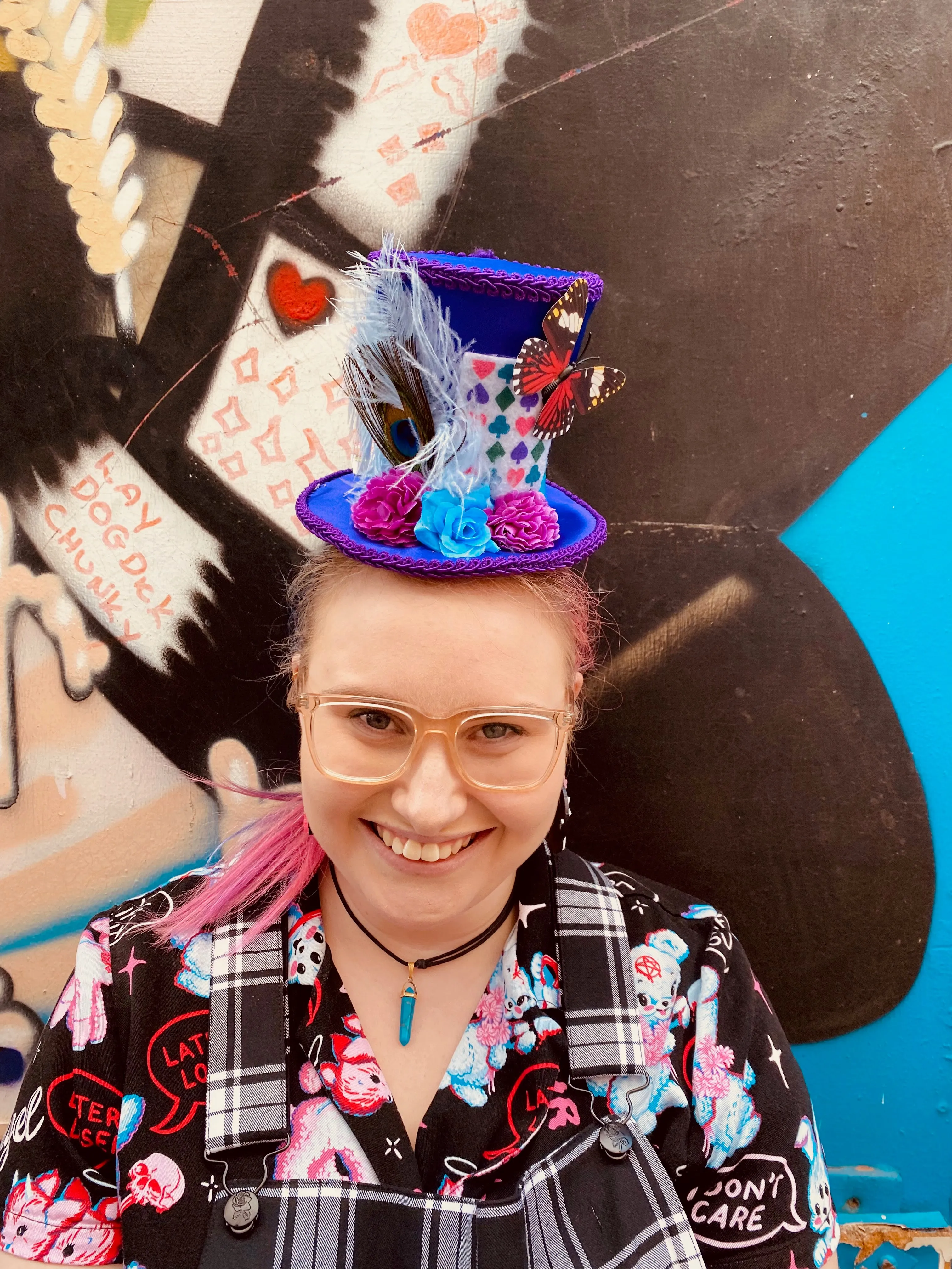 Mad Hatter Mini Feather Hat