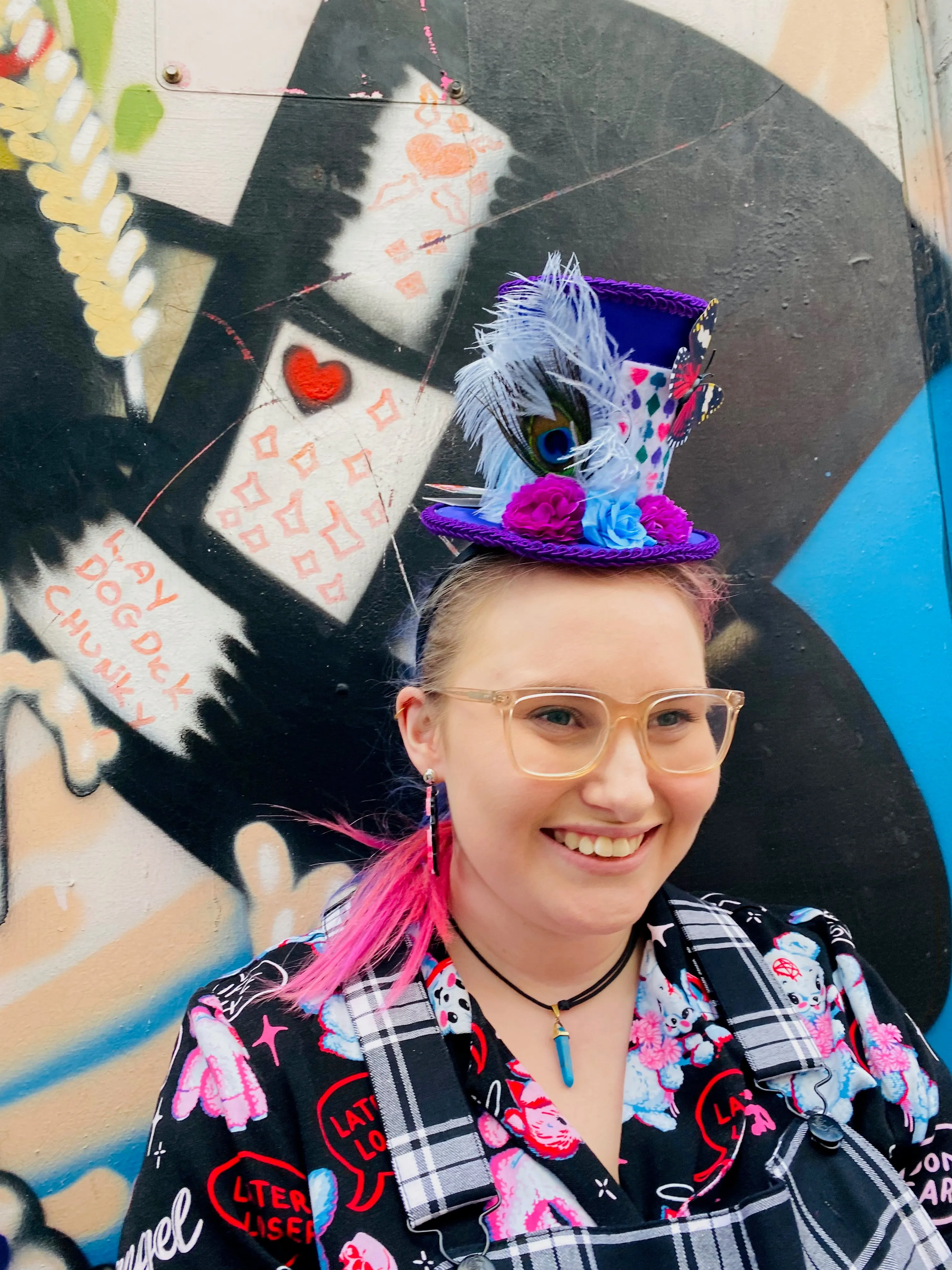 Mad Hatter Mini Feather Hat