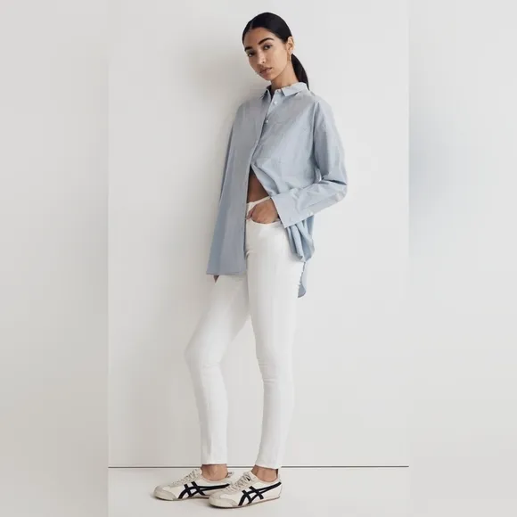 Madewell 9&quot; Mid-Rise Skinny Jeans in Pure White Size 26 NWOT