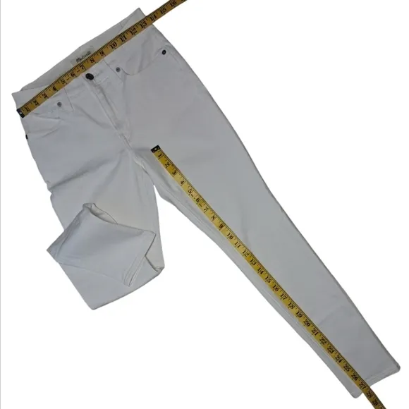 Madewell 9&quot; Mid-Rise Skinny Jeans in Pure White Size 26 NWOT