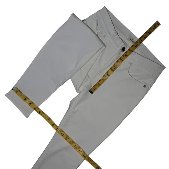 Madewell 9&quot; Mid-Rise Skinny Jeans in Pure White Size 26 NWOT