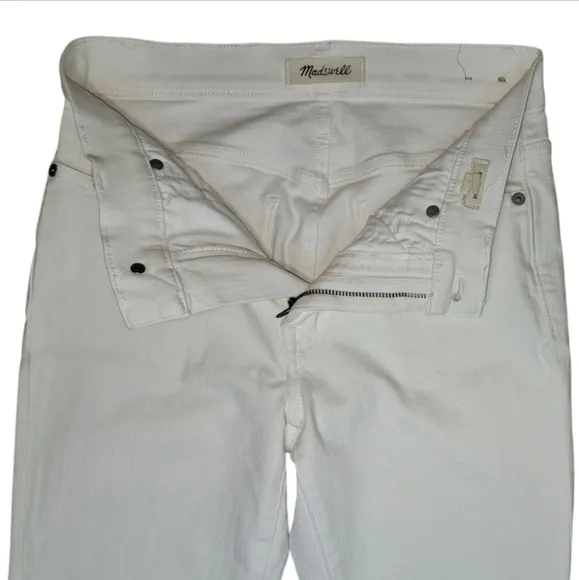 Madewell 9&quot; Mid-Rise Skinny Jeans in Pure White Size 26 NWOT