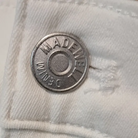 Madewell 9&quot; Mid-Rise Skinny Jeans in Pure White Size 26 NWOT