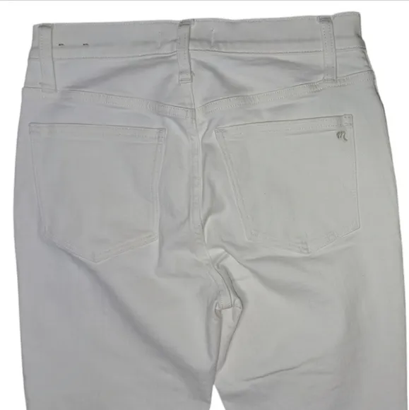 Madewell 9&quot; Mid-Rise Skinny Jeans in Pure White Size 26 NWOT