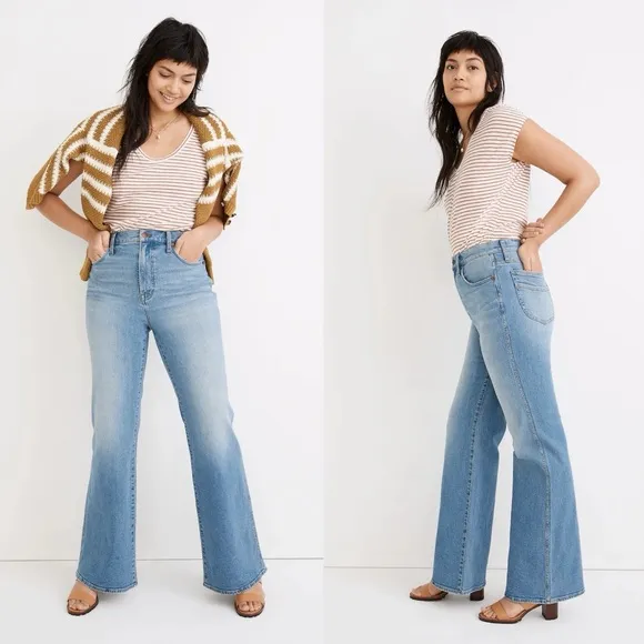 Madewell High-Rise Flare Jeans in Caine Wash