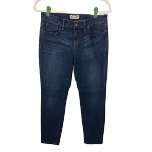 Madewell Jeans Size 30 Blue Stretch Skinny Slim Straight Inseam 27.5 Med Wash