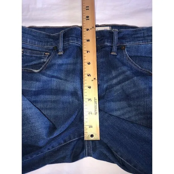 Madewell Jeans Size 30 Blue Stretch Skinny Slim Straight Inseam 27.5 Med Wash