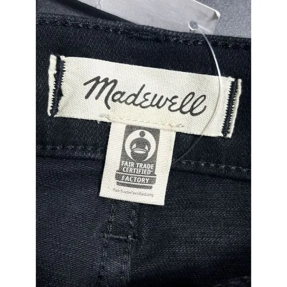 Madewell‎ NWT Stovepipe Tall Slim Straight High Rise Black Wash Jeans in Size 23
