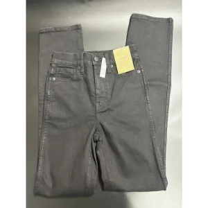 Madewell‎ NWT Stovepipe Tall Slim Straight High Rise Black Wash Jeans in Size 23