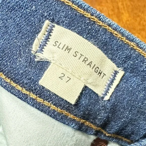 Madewell Slim Straight Jeans Hammond Wash Blue Women 27
