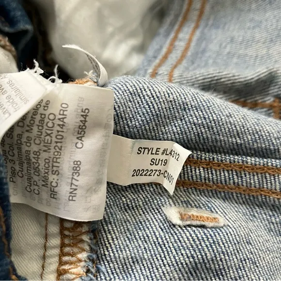 Madewell Slim Wide Leg Jeans Olympia Wash Blue Button Front Edition Cropped 23