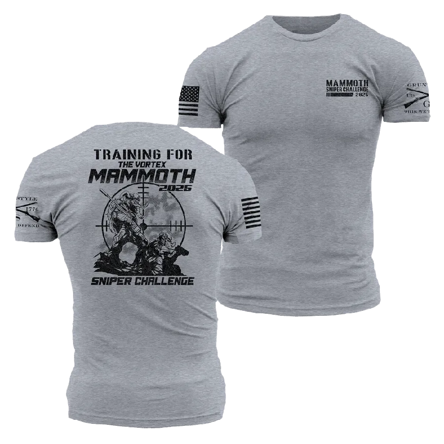 Mammoth Sniper Challenge 2025 Training T-Shirt - Dark Heather Gray