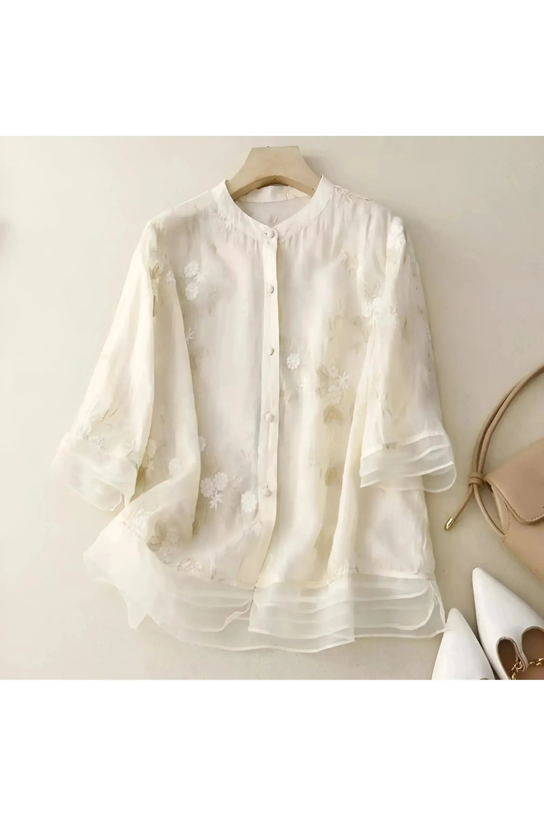 Marie - Floral Button Blouse