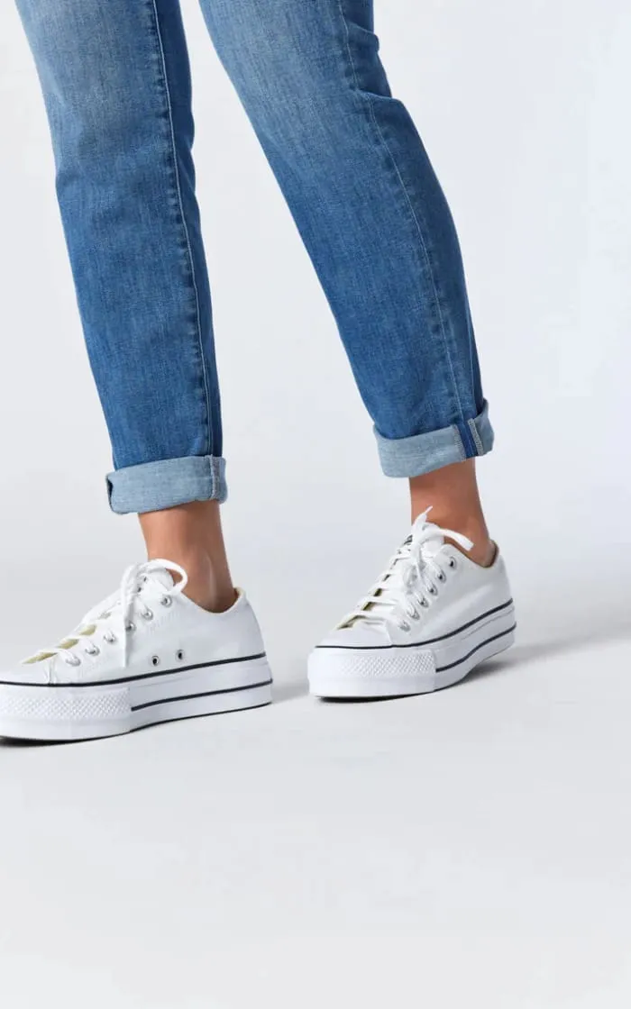 Mavi- Kathleen Slim Boyfriend in Light Brushed Feather Blue 28" Length
