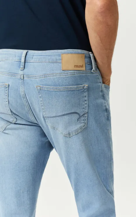 Mavi Marcus Slim Straight Jeans in Bleach Feather Blue