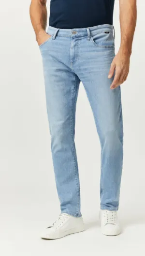 Mavi Marcus Slim Straight Jeans in Bleach Feather Blue