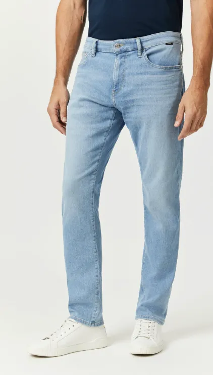Mavi Marcus Slim Straight Jeans in Bleach Feather Blue