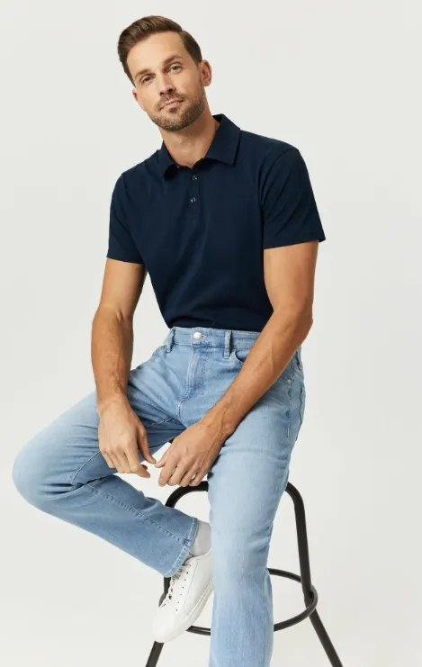 Mavi Marcus Slim Straight Jeans in Bleach Feather Blue